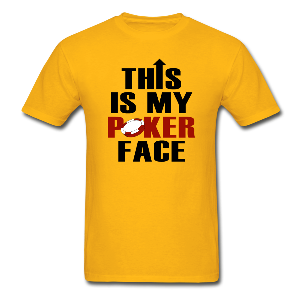 Gildan Ultra Cotton Adult Poker Face T-Shirt - gold
