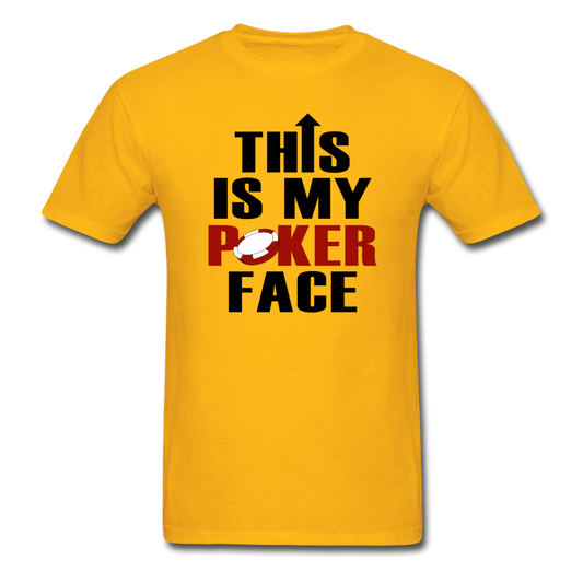 Gildan Ultra Cotton Adult Poker Face T-Shirt - gold