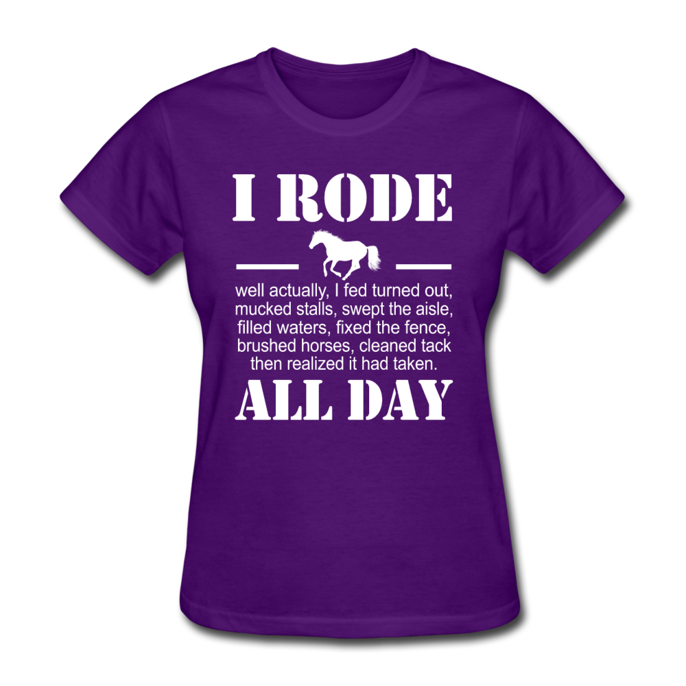 Women's Rode All Day T-Shirt - purple