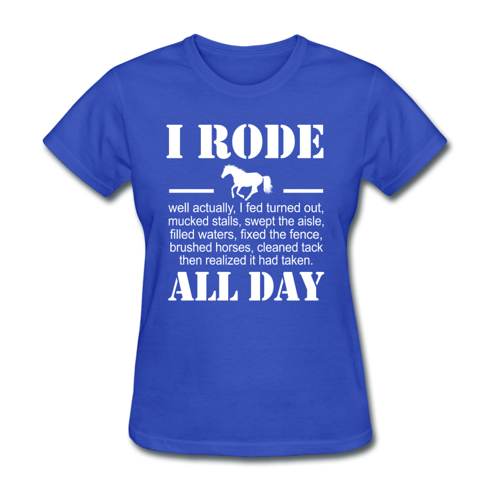 Women's Rode All Day T-Shirt - royal blue