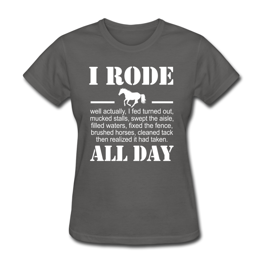 Women's Rode All Day T-Shirt - charcoal