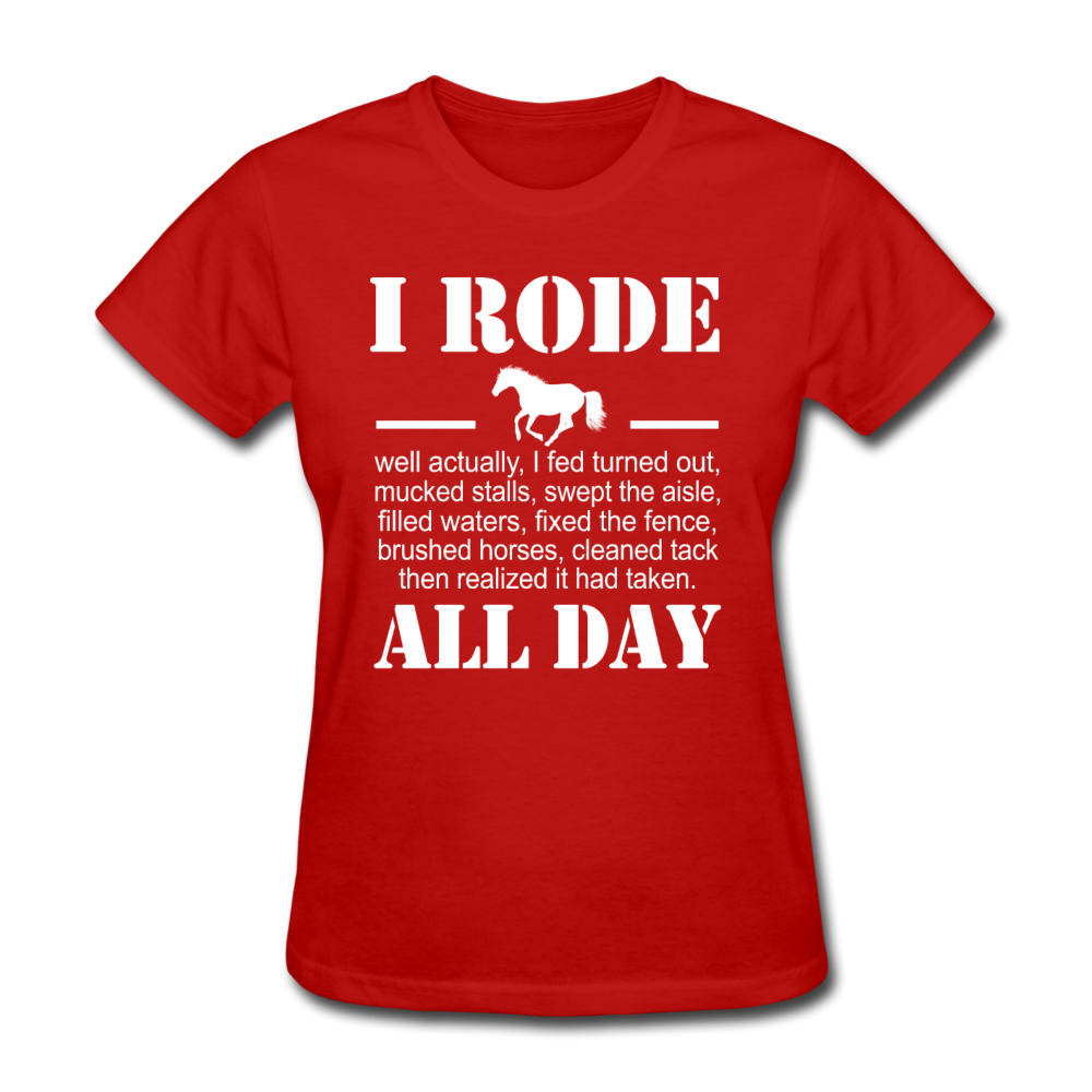 Women's Rode All Day T-Shirt - red