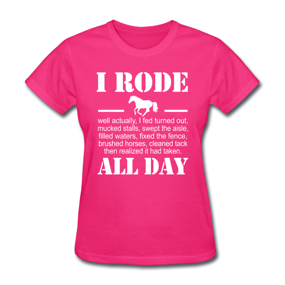 Women's Rode All Day T-Shirt - fuchsia