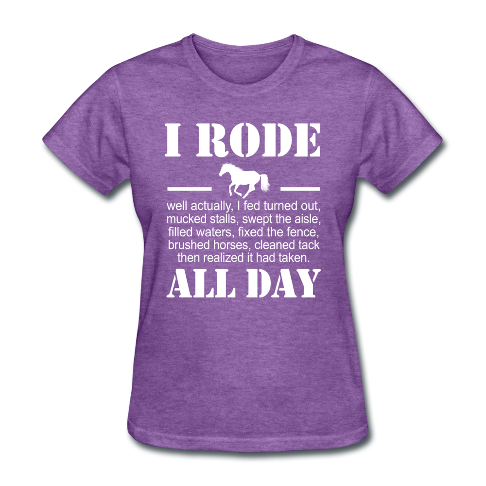 Women's Rode All Day T-Shirt - purple heather
