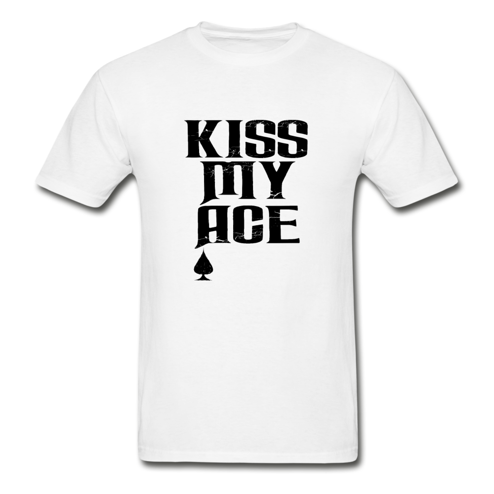 Gildan Ultra Cotton Adult Kiss My Ace T-Shirt - white