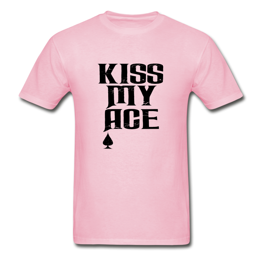 Gildan Ultra Cotton Adult Kiss My Ace T-Shirt - light pink