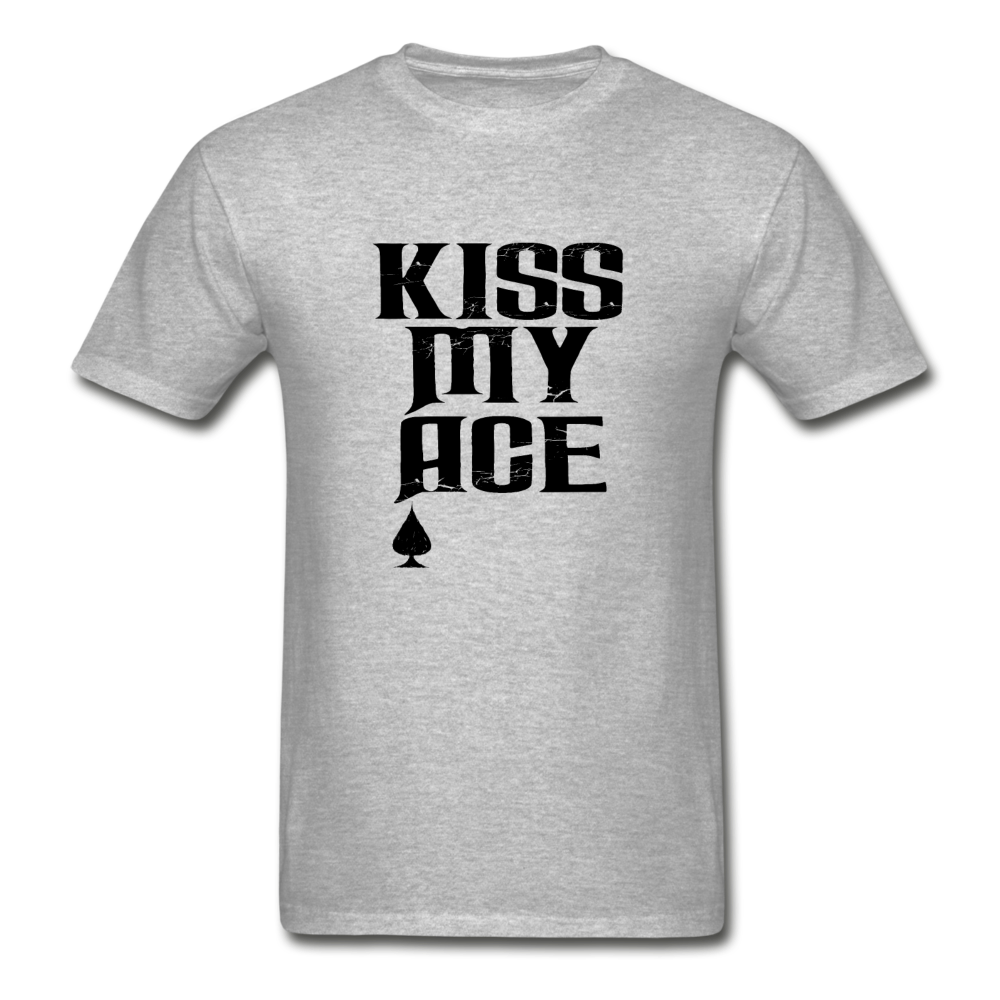 Gildan Ultra Cotton Adult Kiss My Ace T-Shirt - heather gray