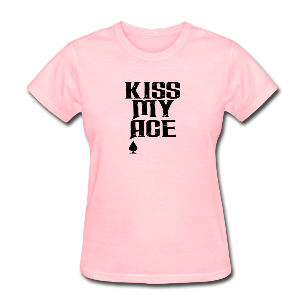 Women's Kiss My Ace T-Shirt - pink