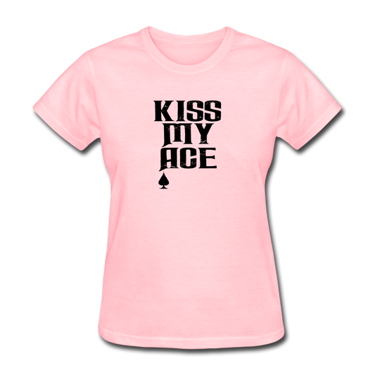 Women's Kiss My Ace T-Shirt - pink