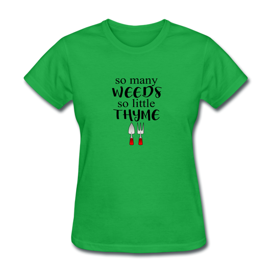 Women's Weeding T-Shirt - bright green