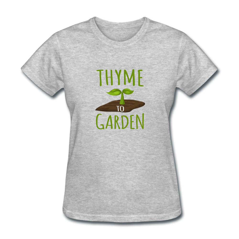Women's Thyme to Garden T-Shirt - heather gray