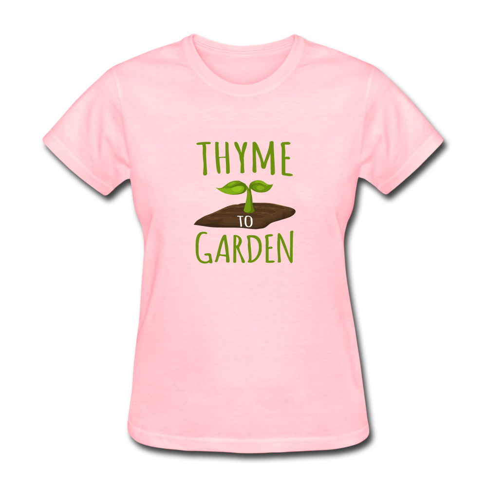 Women's Thyme to Garden T-Shirt - pink