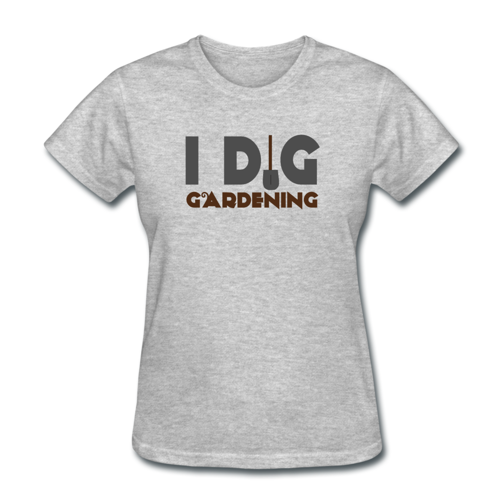 Women's I Dig Gardening T-Shirt - heather gray