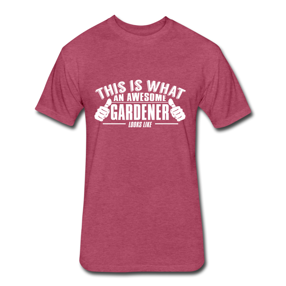 Fitted Cotton/Poly Gardener T-Shirt by Next Level - heather burgundy