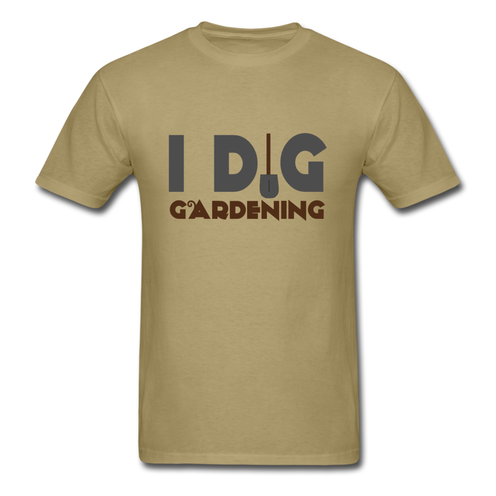 Unisex Classic I Dig Gardening T-Shirt - khaki