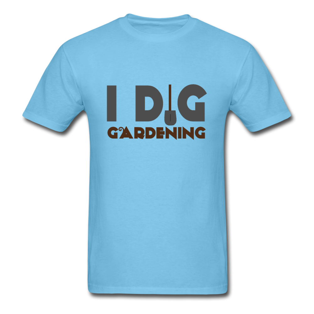 Unisex Classic I Dig Gardening T-Shirt - aquatic blue