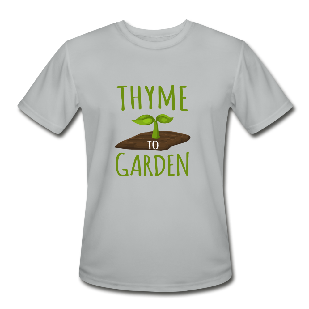 Men’s Moisture Wicking Performance Thyme to Garden T-Shirt - silver