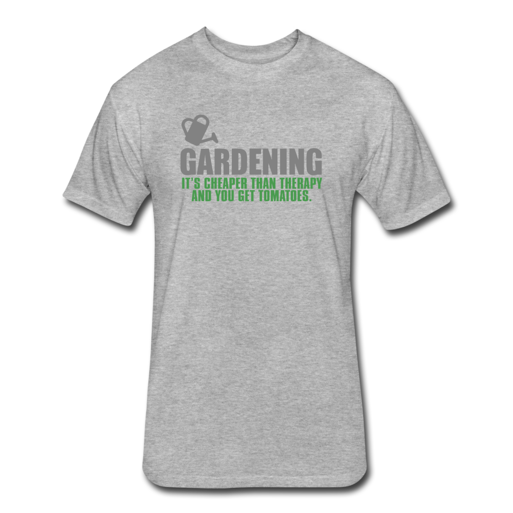 Fitted Cotton/Poly Gardening T-Shirt by Next Level - heather gray
