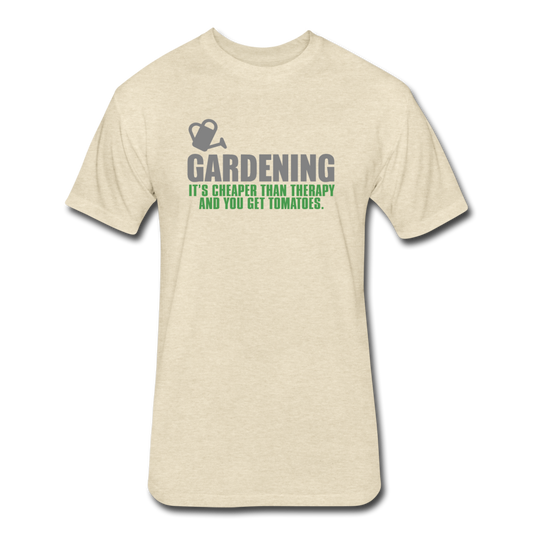 Fitted Cotton/Poly Gardening T-Shirt by Next Level - heather cream