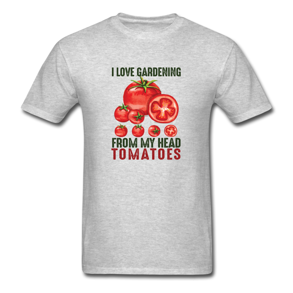 Unisex Classic I Love Gardening Tomatoes T-Shirt - heather gray