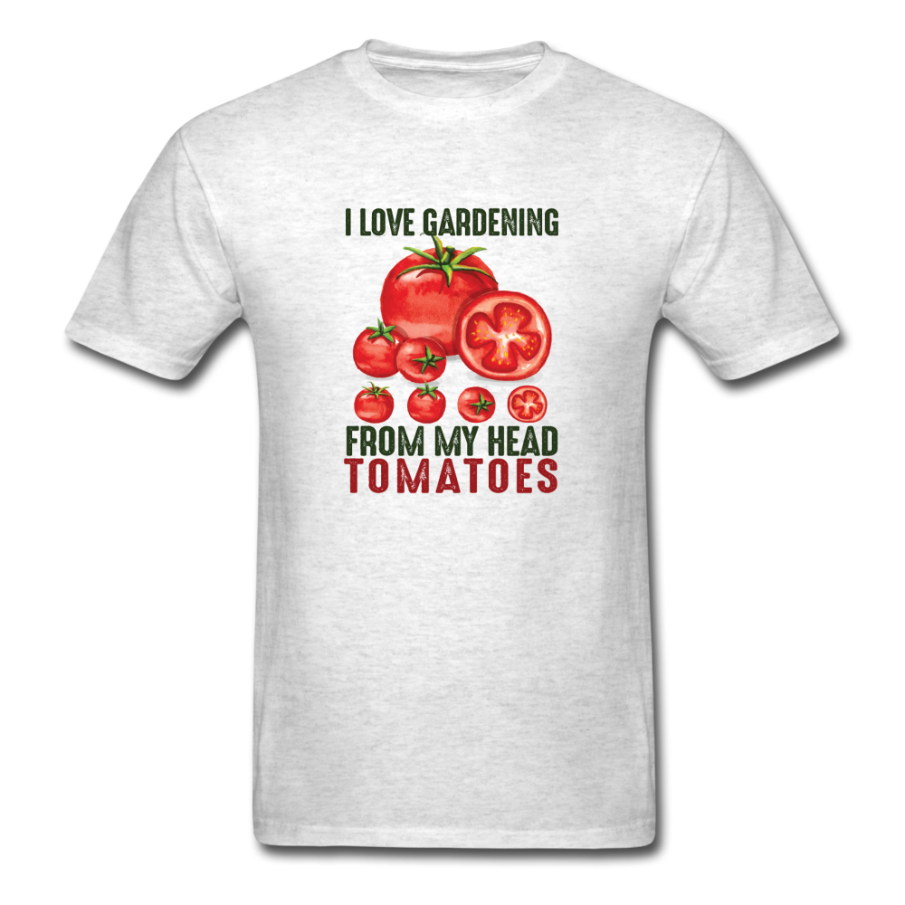 Unisex Classic I Love Gardening Tomatoes T-Shirt - light heather gray
