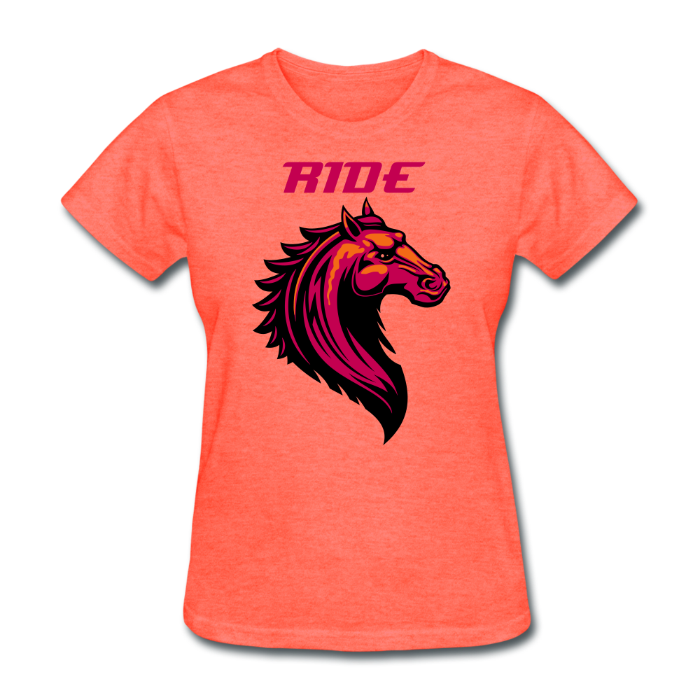 Women's RIDE T-Shirt - heather coral