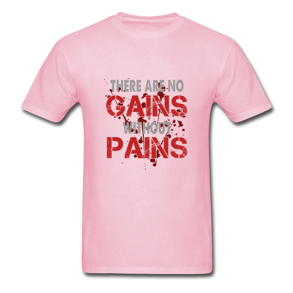 Gildan Ultra Cotton Adult No Pain No Gain T-Shirt - light pink