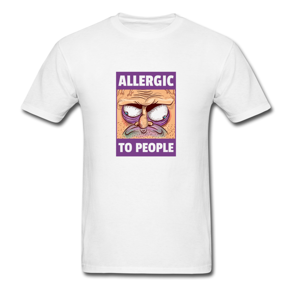 Unisex Classic Allergic to People T-Shirt - white