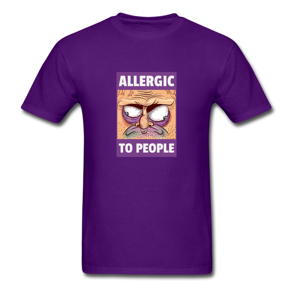 Unisex Classic Allergic to People T-Shirt - purple