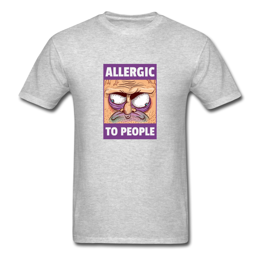 Unisex Classic Allergic to People T-Shirt - heather gray