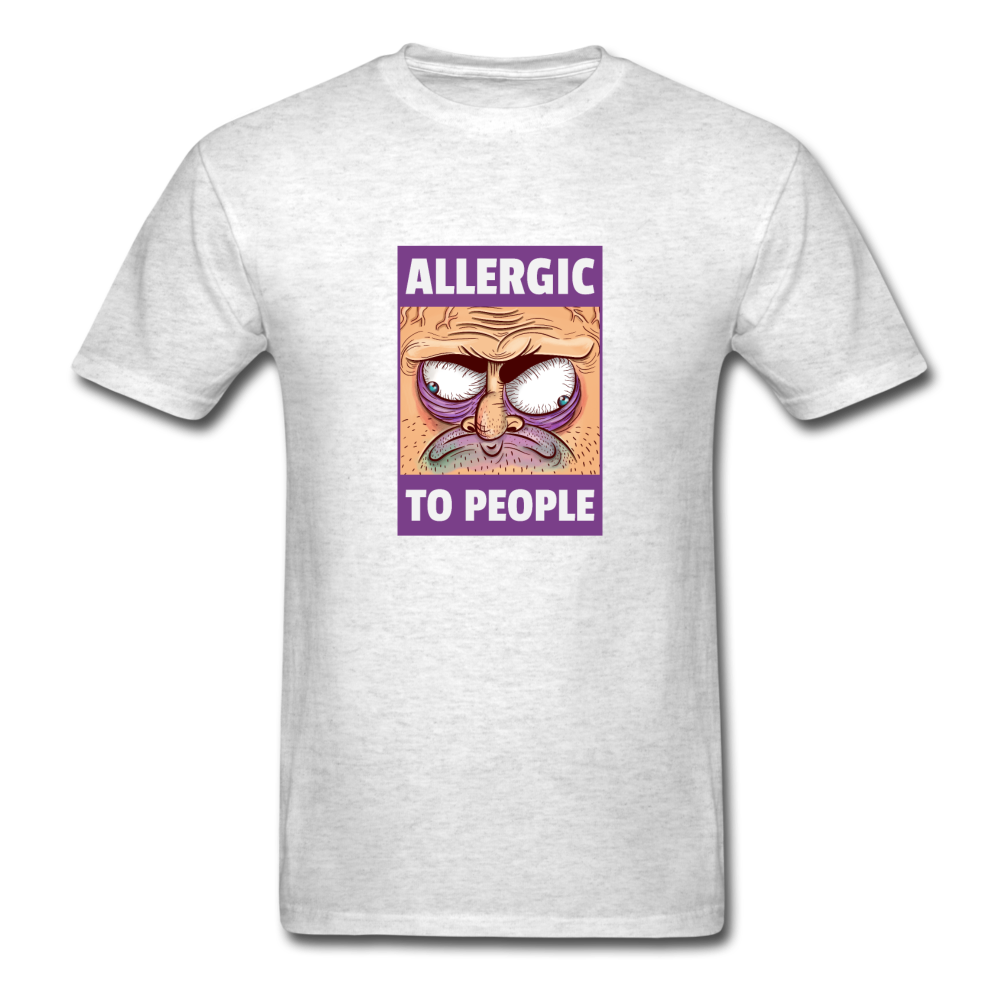 Unisex Classic Allergic to People T-Shirt - light heather gray