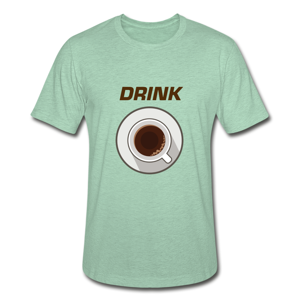 Unisex Heather Prism Drink Coffee T-Shirt - heather prism mint