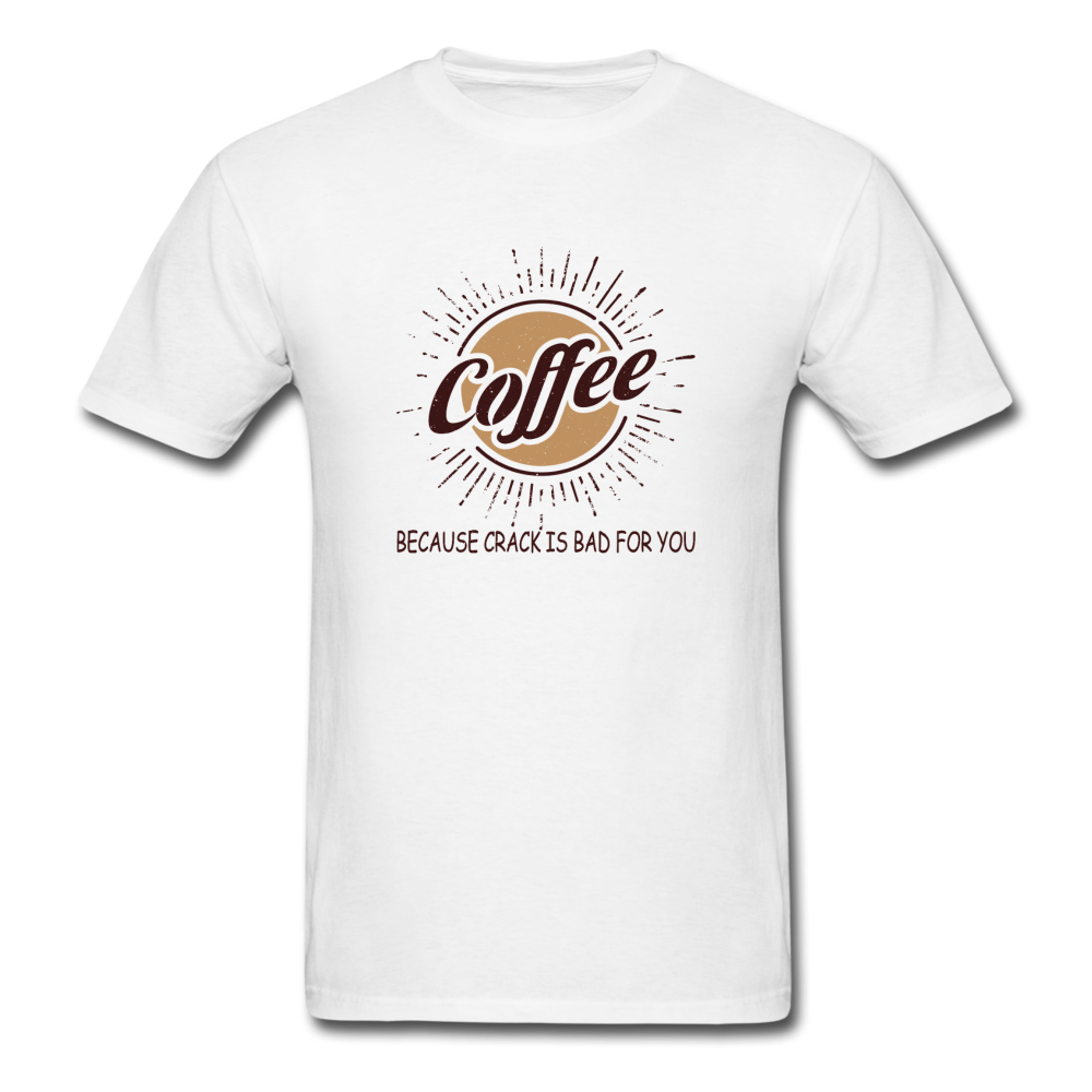 Unisex Classic Coffee Crack T-Shirt - white