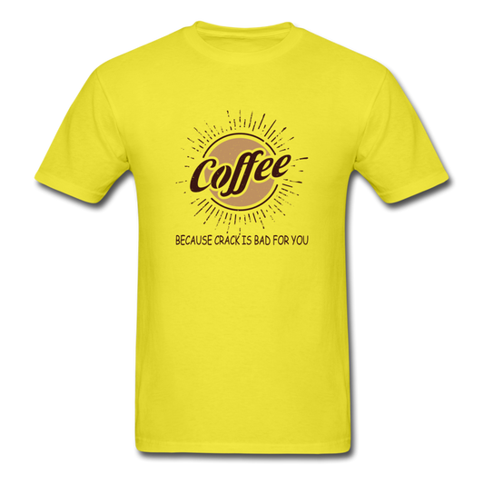 Unisex Classic Coffee Crack T-Shirt - yellow