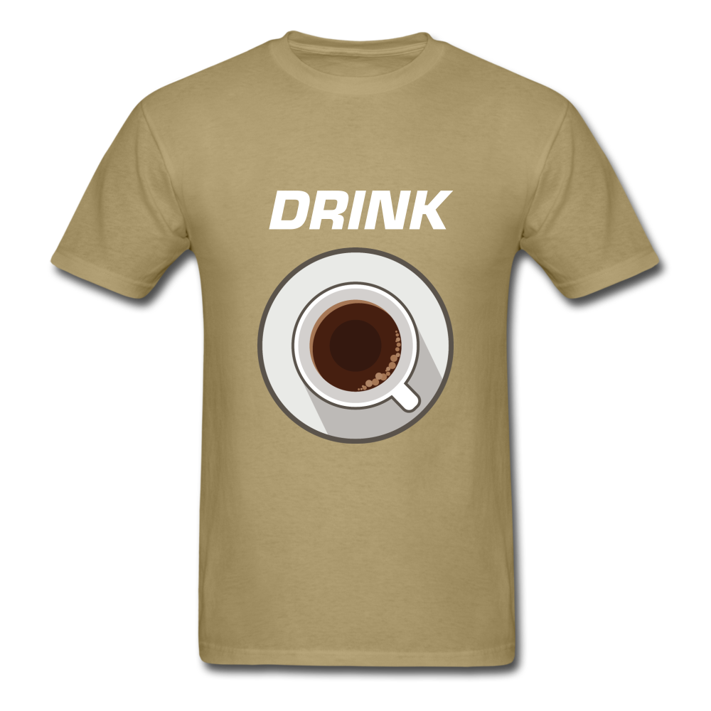 Unisex Classic Drink Coffee T-Shirt - khaki