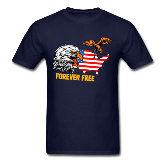 Unisex Classic USA Forever Free T-Shirt - navy