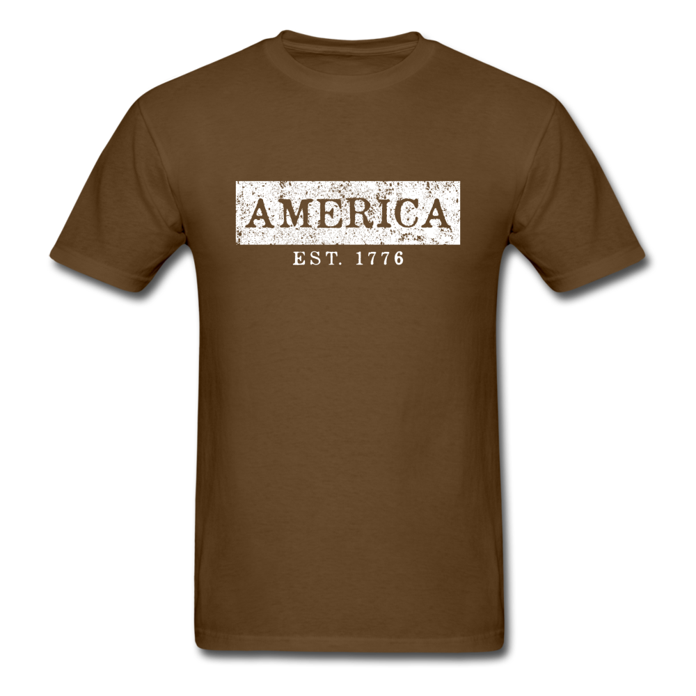 Unisex Classic USA America 1776 T-Shirt - brown