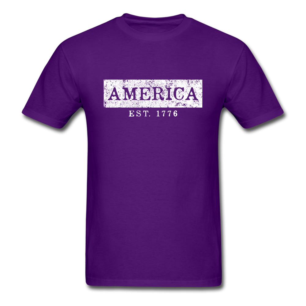 Unisex Classic USA America 1776 T-Shirt - purple