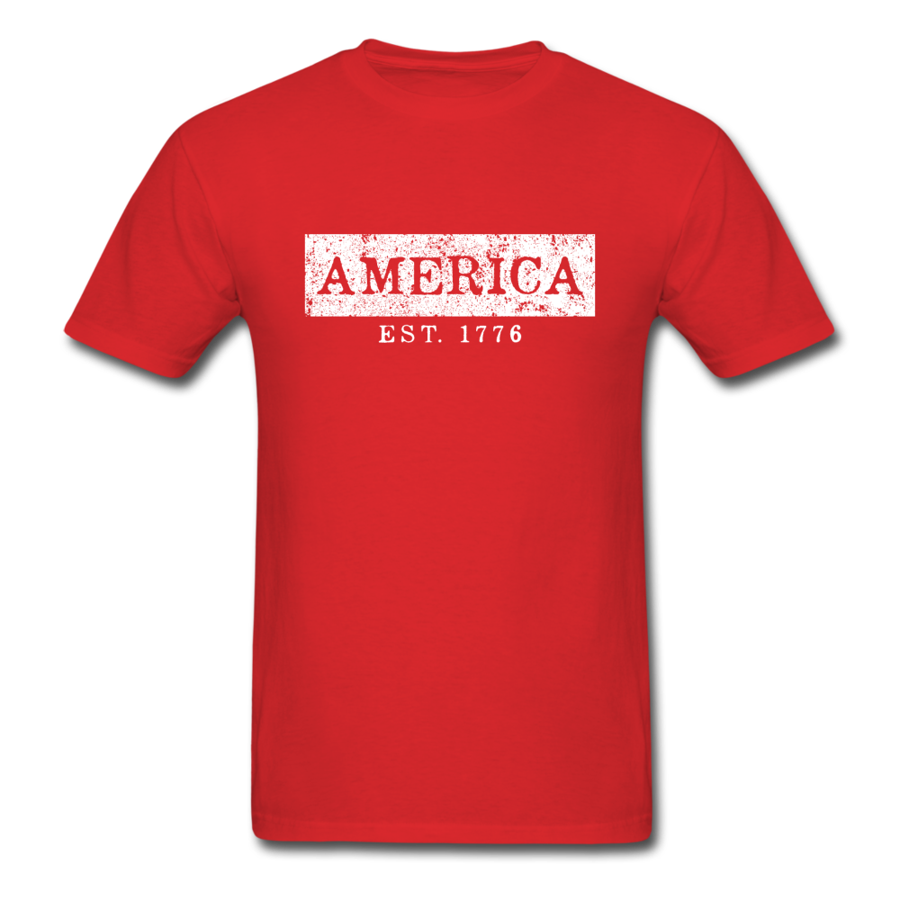 Unisex Classic USA America 1776 T-Shirt - red