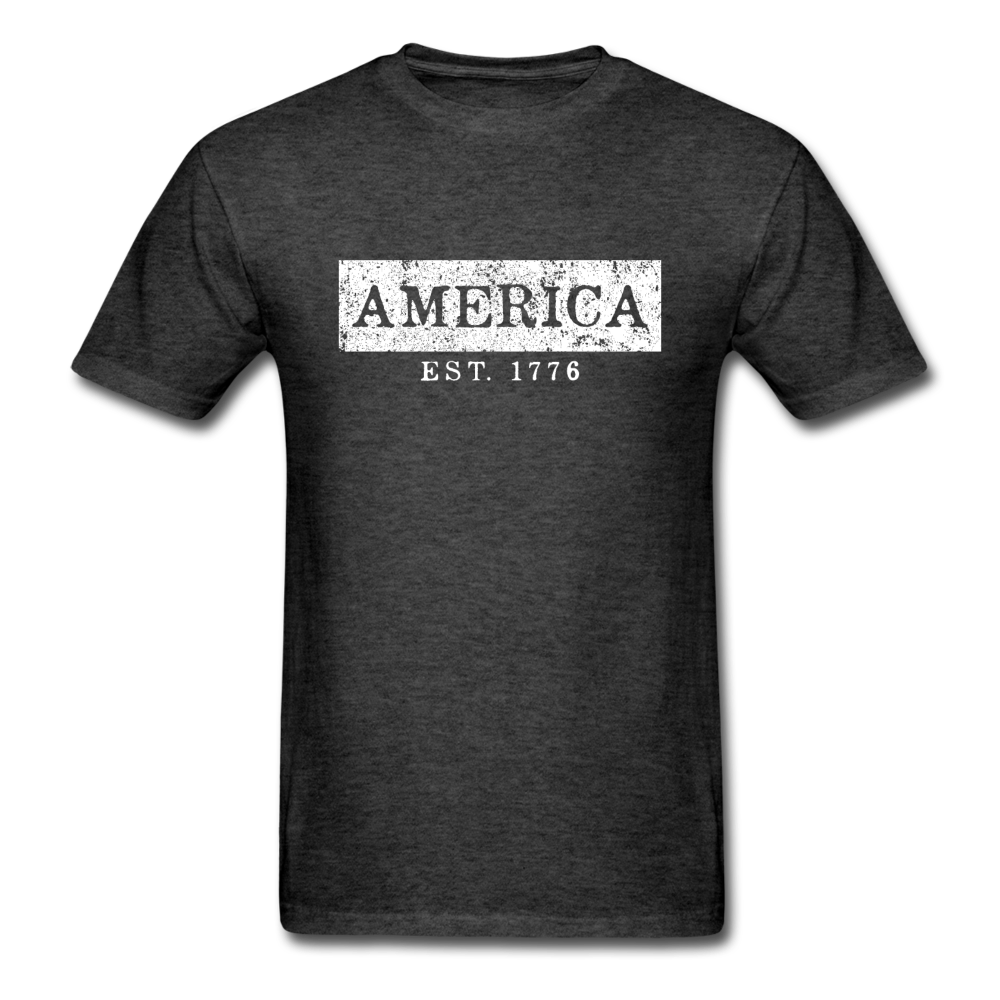 Unisex Classic USA America 1776 T-Shirt - heather black