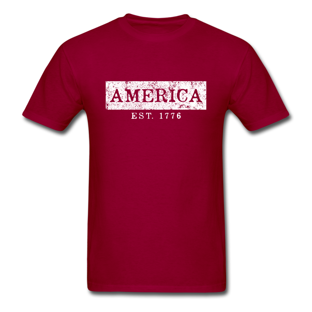 Unisex Classic USA America 1776 T-Shirt - dark red