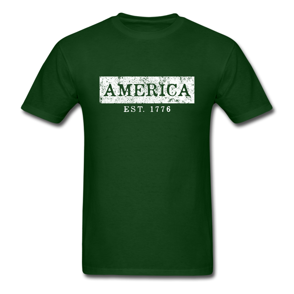 Unisex Classic USA America 1776 T-Shirt - forest green