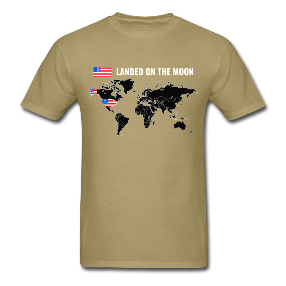 Unisex Classic USA Landed on the Moon T-Shirt - khaki