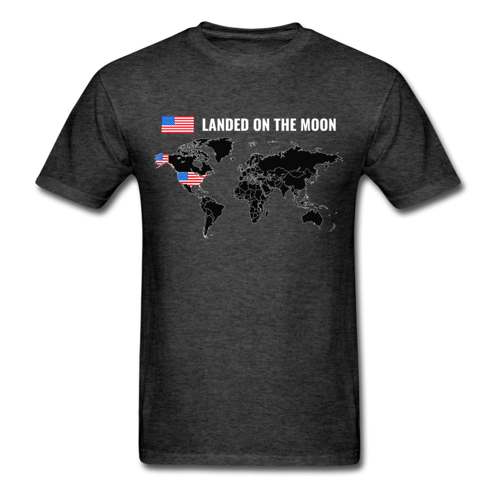 Unisex Classic USA Landed on the Moon T-Shirt - heather black