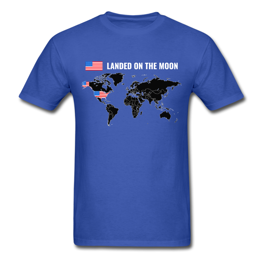 Unisex Classic USA Landed on the Moon T-Shirt - royal blue