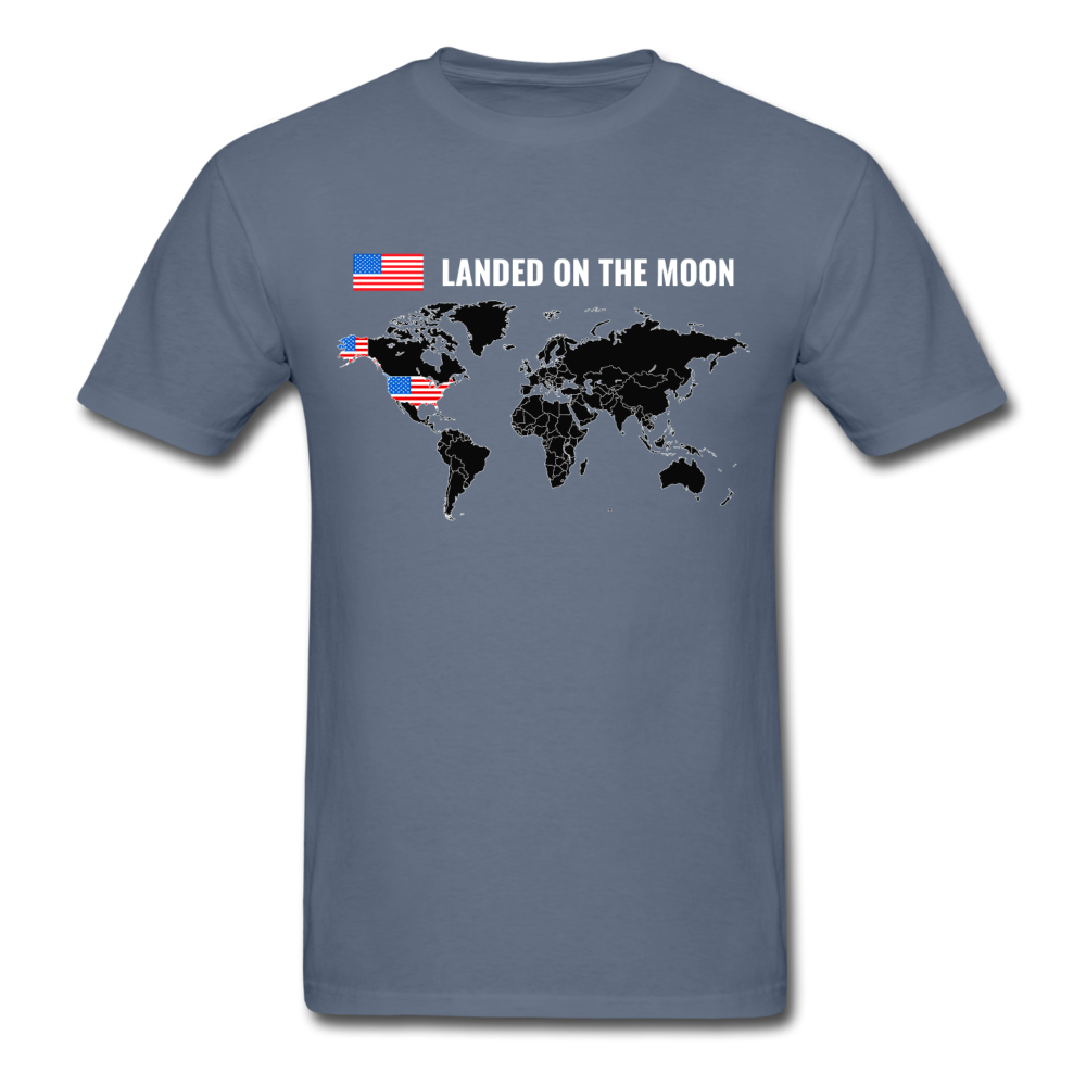 Unisex Classic USA Landed on the Moon T-Shirt - denim
