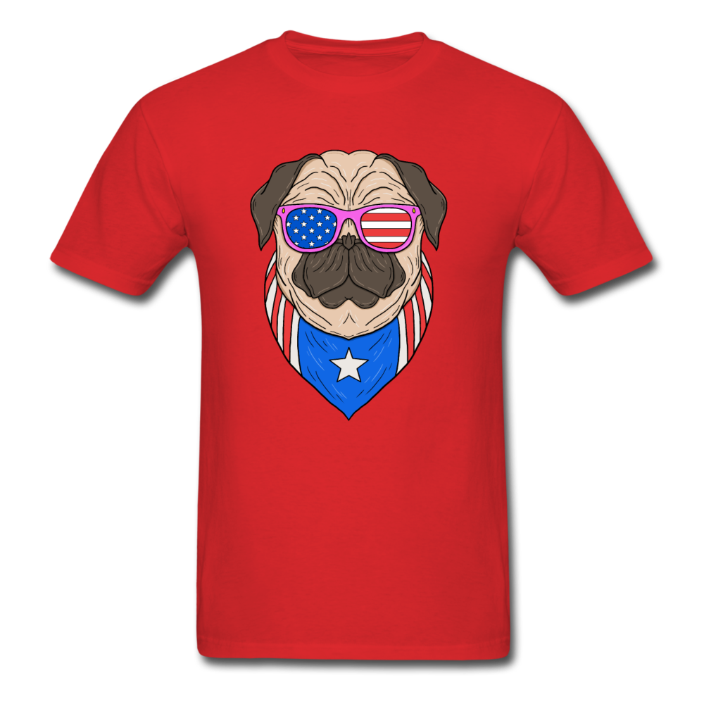 Unisex Classic USA Cool Dog T-Shirt - red
