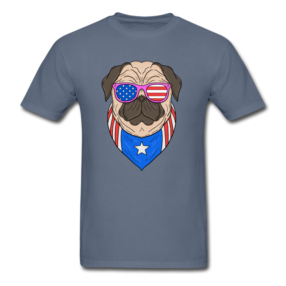 Unisex Classic USA Cool Dog T-Shirt - denim