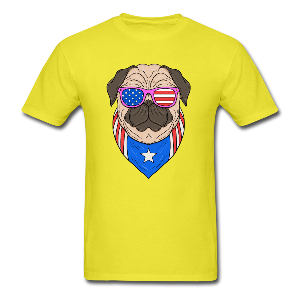 Unisex Classic USA Cool Dog T-Shirt - yellow