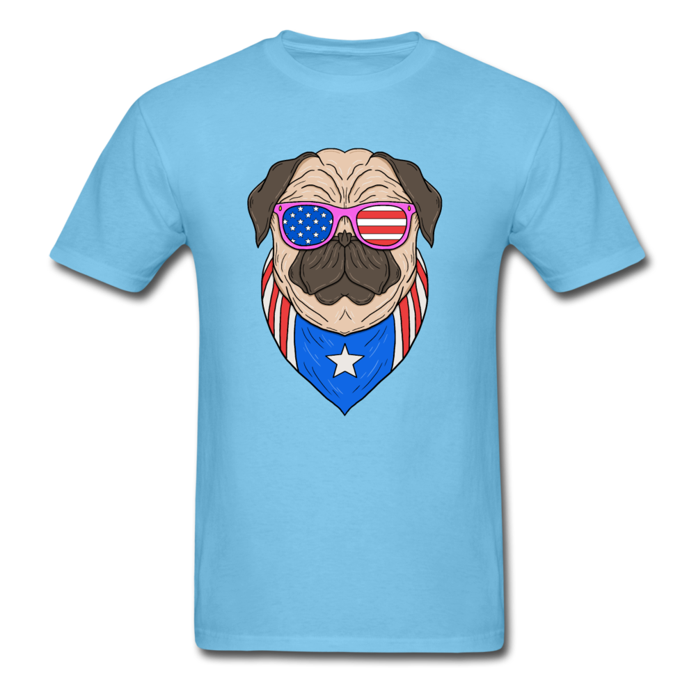 Unisex Classic USA Cool Dog T-Shirt - aquatic blue